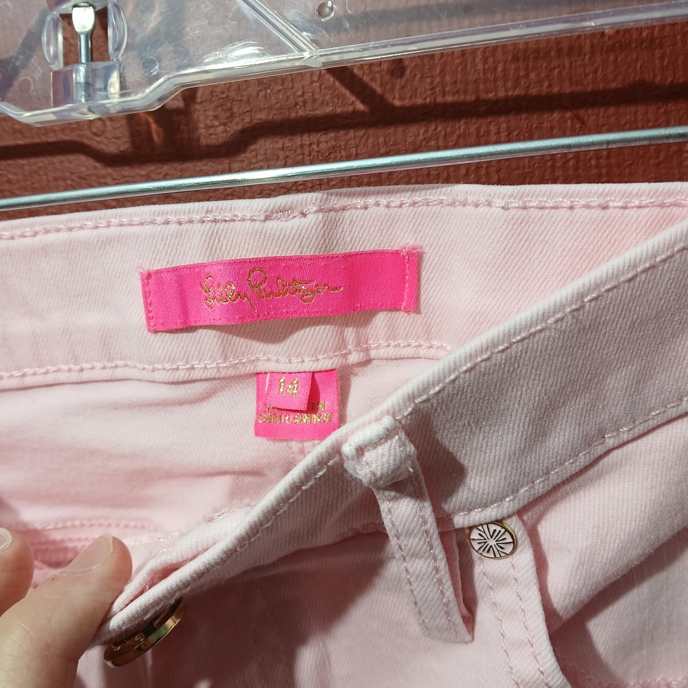 Lilly Pulitzer 29" South Ocean High Rise Calla Light Pink Jean Size 14 - Picture 4 of 16